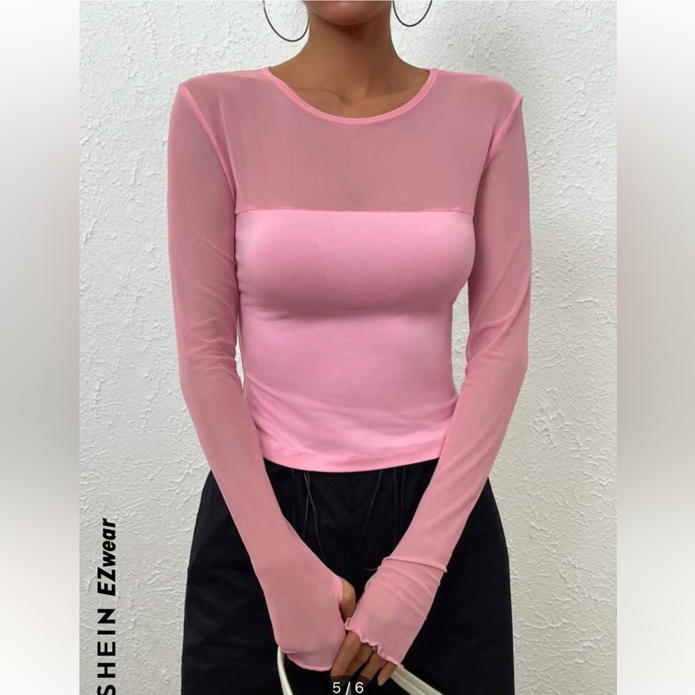 New ✨ Pink Mesh Top